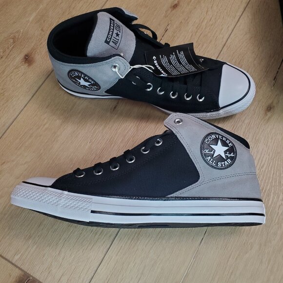 Converse Chuck Taylor All Star High Street Mid Shoe Grey / Black Sneaker A16470C - Picture 8 of 10